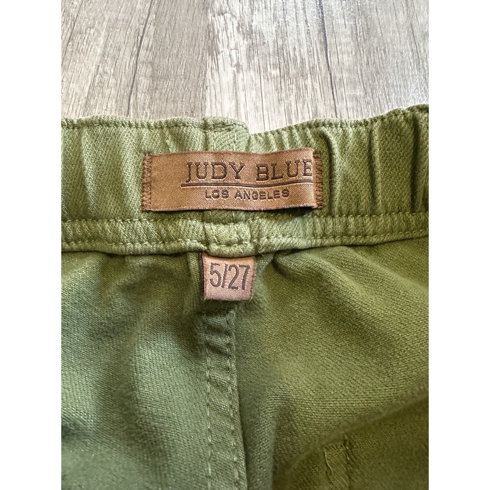 Judy Blue Womens Noel Drawstring Army Green Olive Green Pants Size 5/27 **FLAW** - Picture 5 of 16